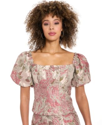 Muse - Women's Bubble-Sleeve Bustier Top