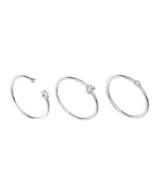 Macy's - 3-Pc. Cubic Zirconia Moon and Stars Ring Set