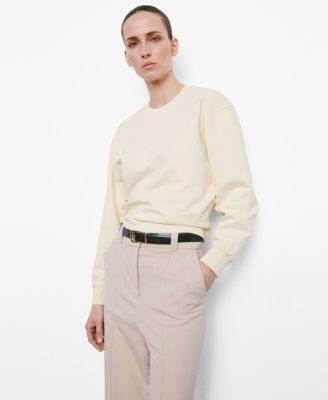 MANGO - Women's Round-Neck Cotton Sweatshirt