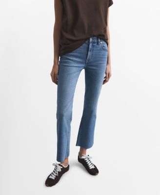 MANGO - Women's Sienna Flared Cropped Jeans