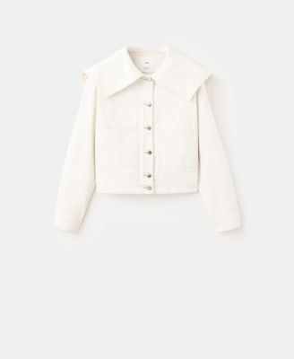 MANGO - Women's Lapels Denim Jacket