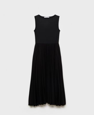 MANGO - Women's Pleated Long Dress