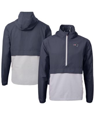Cutter & Buck - Men's Blue New England Patriots Charter Eco Anorak Half-Zip Jacket