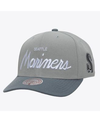 Mitchell & Ness - Men's Gray Seattle Mariners Cooperstown Thunderstorm Head Coach Pro-Crown Adjustable Hat
