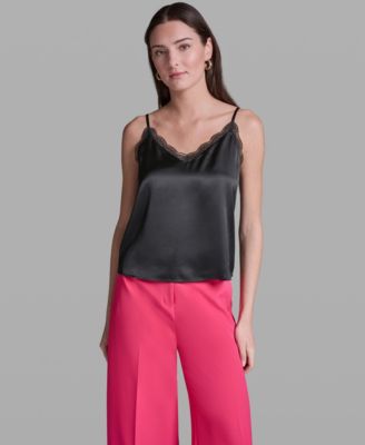 BCBG - Women's V-Neck Lace Cami Top