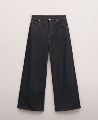 MANGO - Women's Low-Rise Wide Leg Jeans