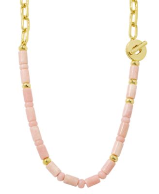Kendra Scott - Lindsey Beaded Half Chain Necklace in 14k Gold-Tone Over Brass