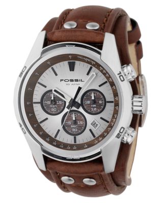 Fossil - Men's Decker Brown Leather Strap Watch CH2565