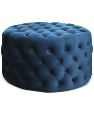 Abbyson Living - Fenell Round Ottoman, Direct Ship