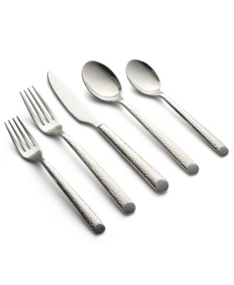 Macy's - Elsa Mirror Hammered 20-Pc. Flatware Set
