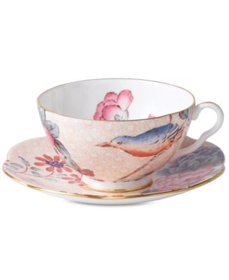 Peach Cuckoo Teacup and Saucer image
