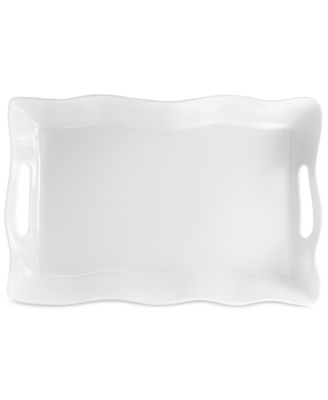 Q Squared - Ruffle Melamine 18" x 12" Rectangular Tray