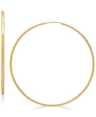 Macy's - Polished Continuous Hoop Earrings in 14k Gold