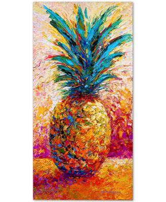 Trademark Global - Marion Rose Pineapple Expression 10" x 19" Canvas Art Print