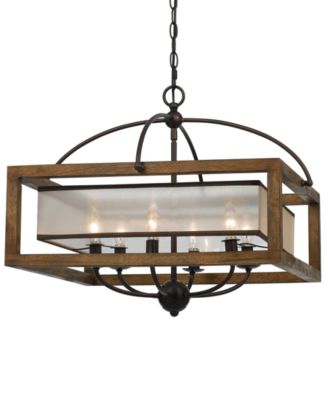 Cal Lighting - 60W 6-Light Square Chandelier