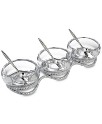 Nambé - Triple Condiment Set with Spoons