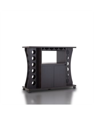 Furniture of America - Milan Modern Wine Rack With Casters