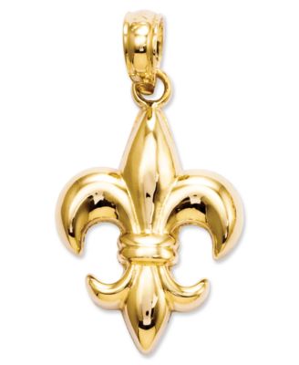 Macy's - 14k Gold Charm, Small Fleur De Lis Charm