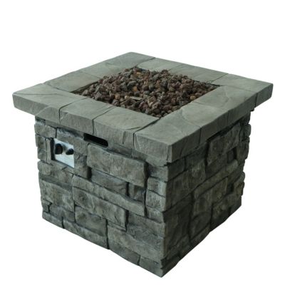 Noble House - Angeles Outdoor Square Fire Pit, Quick Ship