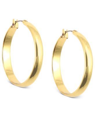 Anne Klein - Gold-Tone Click-It Hoop Earrings