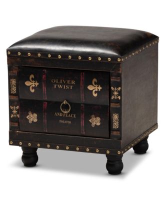 Baxton Studio - Charlier Ottoman, Quick Ship