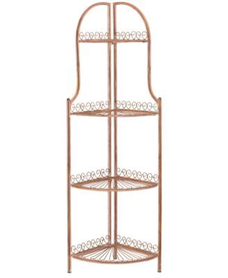 Safavieh - Abarrane 4 Tier Corner Shelf, Quick Ship