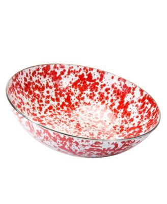Red Swirl Enamelware Collection 5 Quart Serving Bowl image