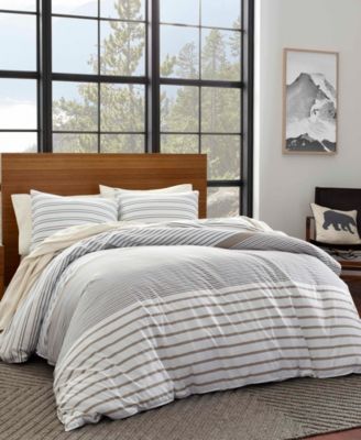 Eddie Bauer - Cooper Stripe Beige Duvet Cover Set
