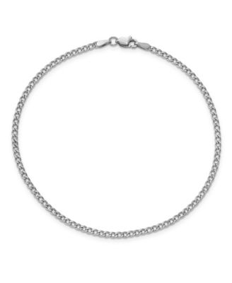 Macy's - Curb Link Chain Anklet in 14k White Gold