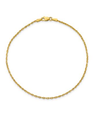 Macy's - Rope Chain Anklet in 14k Yellow Gold