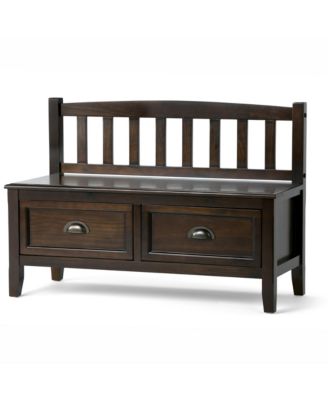 Simpli Home - Burlington Bench, Quick Ship