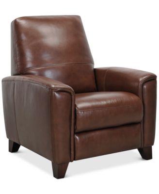 Brayna 35" Classic Leather Pushback Recliner, Created for Macy's image