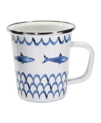 Fish Camp Enamelware Latte Mugs, Set of 4 image
