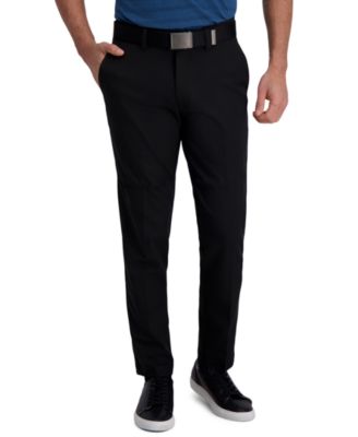 Haggar - Men's Slim-Fit Cool Right Performance Flex Flat-Front Solid Dress Pants