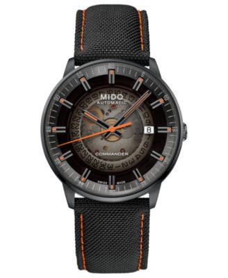 Mido - Men's Swiss Automatic Commander Gradient Black Fabric Strap Watch 40mm