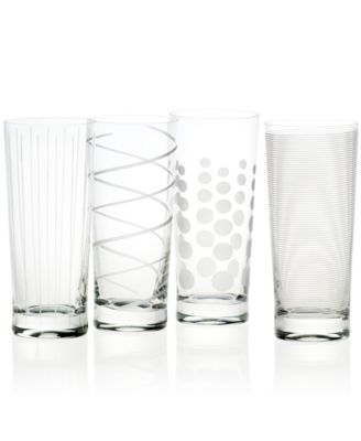 Cheers Patterned Highball Glasses, Set of 4 image