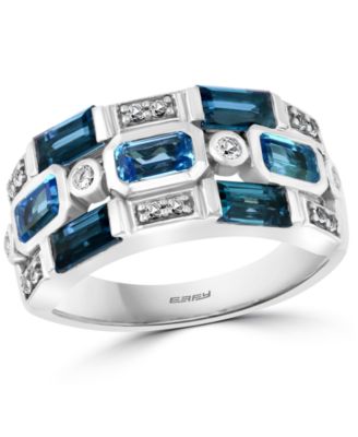EFFY Collection - Blue & White Topaz Statement Ring (2-3/4 ct. t.w.) in Sterling Silver