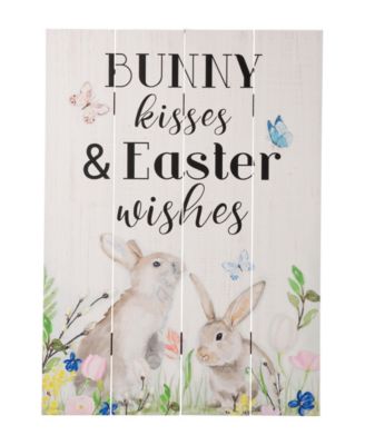 18"H Easter Wooden Bunny Wall Decor image