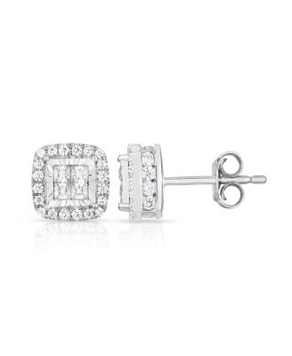 Macy's - 1 ct. t.w. Frame Quad Stud in 14k White Gold