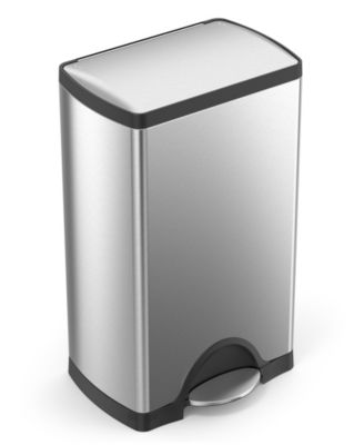 simplehuman - Deluxe Rectangular Step Trash Can, 38-Liter