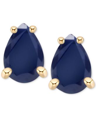 Macy's - Emerald Pear-Cut Stud Earrings (3/4 ct. t.w.) in 14k Gold (Also in Ruby & Sapphire)
