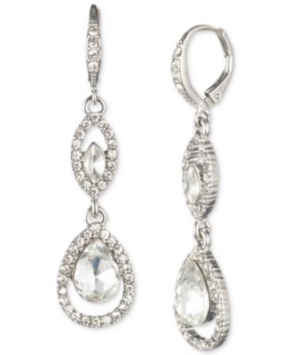 Givenchy - Pav&eacute; Crystal Orb Double Drop Earrings