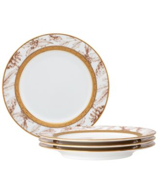 Charlotta Gold Set of 4 Holiday Harvest Appetizer Plates, 6.25" image