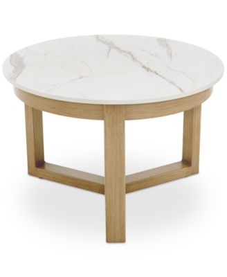 Reid Outdoor 23" Round Porcelain Top Nesting Table, Created for Macy's image