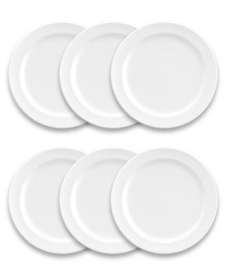 Melamine Edge Matte Dinner Plates, Set of 6 image