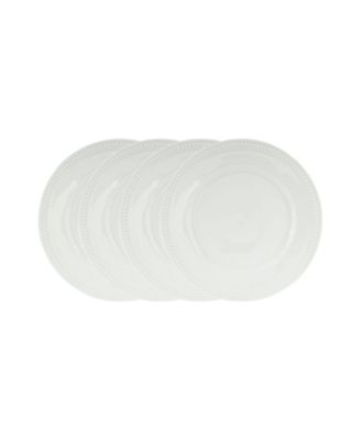 Everyday Whiteware Beaded Dinner Plate 4 Piece Set image