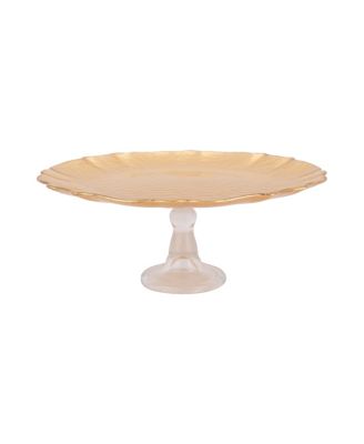 Baroque Glass Gold Cake Stand 12.25" image