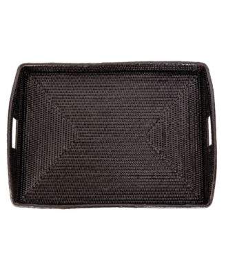 Artifacts Rattan Rectangular Serving Tray With High Handles image