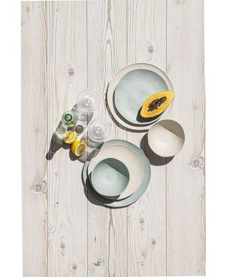 Abode Homewares - Organic Coupe Wheat 12 Piece Dinnerware Set, Service for 4