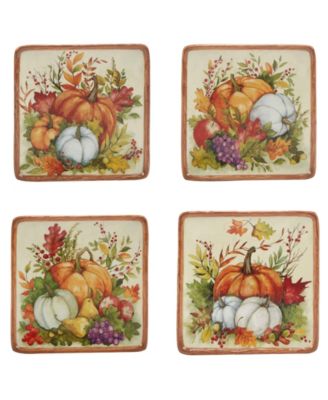 Harvest Blessings Canape Plates, Set of 4 image